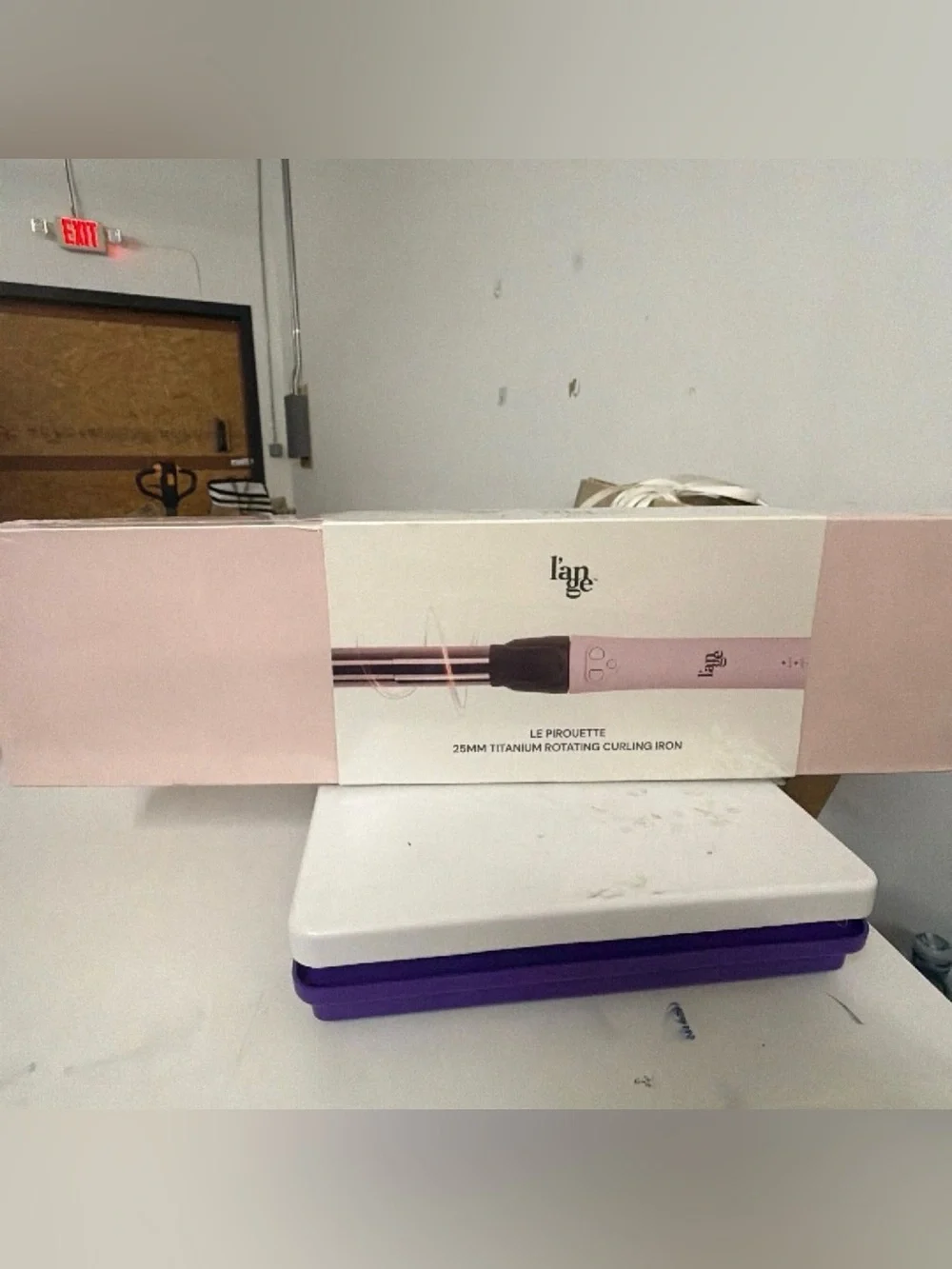 NIB L'ANGE HAIR Le Pirouette 32MM Titanium Rotating Curling Iron